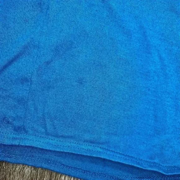 Blue Elastic Wide Round Collar Dress - Picture 5 of 7